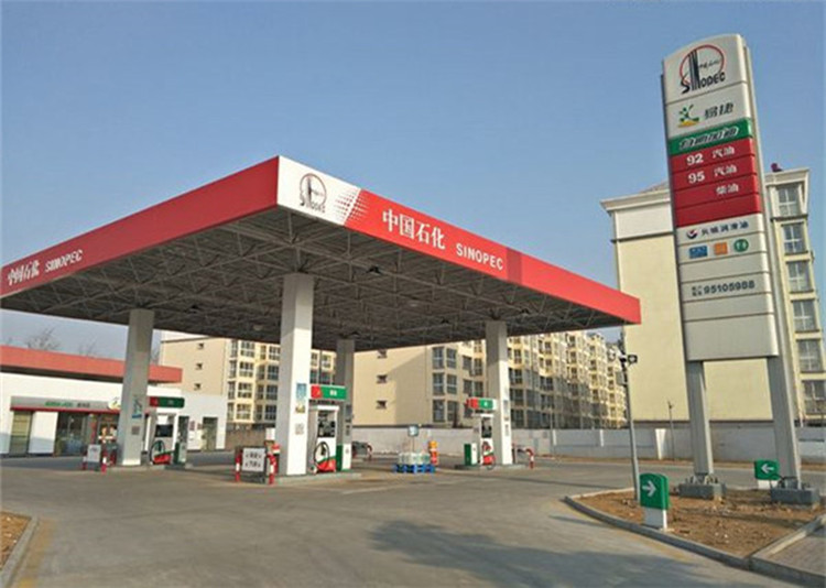 东营加油站钢结构网架案例2